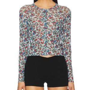 Only Hearts classic mesh cardi in strawberry fields forever floral